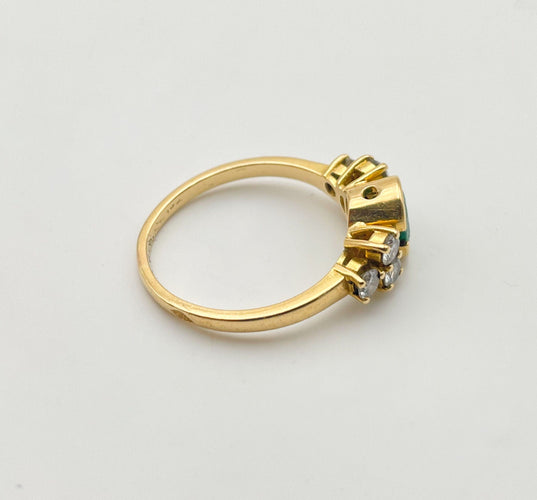 Bague 53 Bague Vintage Emeraude & diamants 58 Facettes