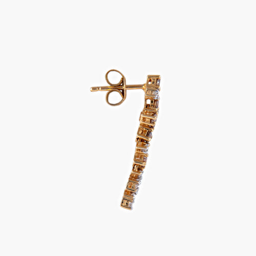 Bracelet Boucles d'oreilles en or jaune, diamants bruns et blancs 58 Facettes P1L15