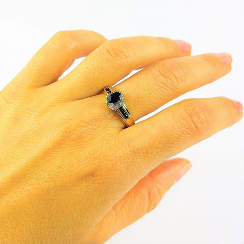 Bague 56 Bague en Or Jaune, Saphir & Diamants 58 Facettes 20400000622/Lil