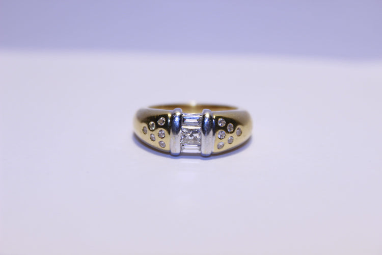 Bague 50 Bague bicolore Diamants 58 Facettes