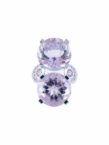 Bague 52 Bague Toi & Moi Améthystes 58 Facettes