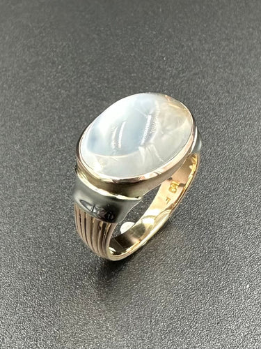 Bague 55 Bague 2 Ors Pierre de lune 58 Facettes