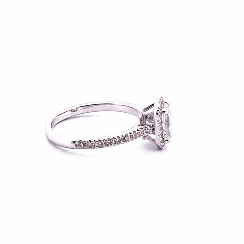 Bague Bague Solitaire diamant taille émeraude 0.80ct 58 Facettes