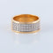 Bague 56 Bague large pavage Diamants 58 Facettes JE86