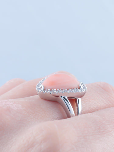 Bague 52 Bague Corail Peau d'Ange 58 Facettes