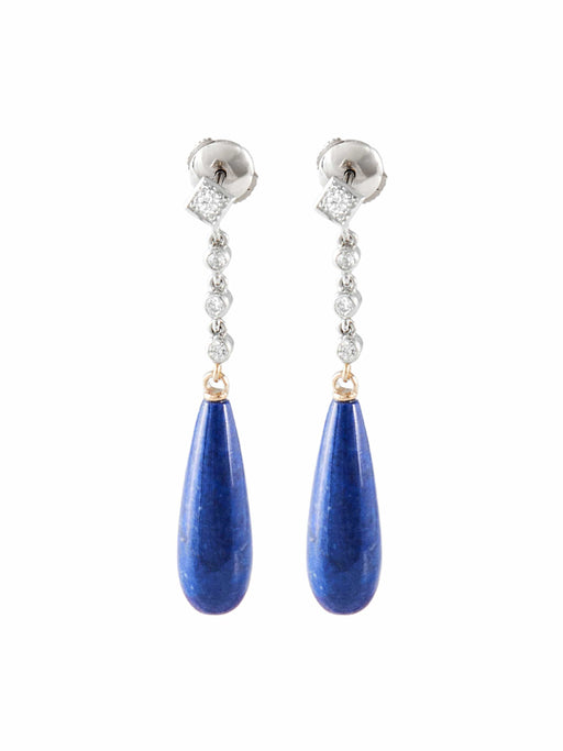 Boucles d'oreilles Boucles d'oreilles Lapis lazuli Diamants 58 Facettes