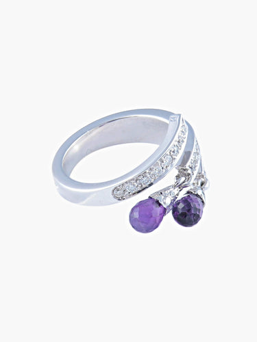 Bague 52 Bague Pampilles d'améthystes 58 Facettes
