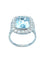 Bague Bague Belle Époque platine, aigue-marine et diamants 58 Facettes
