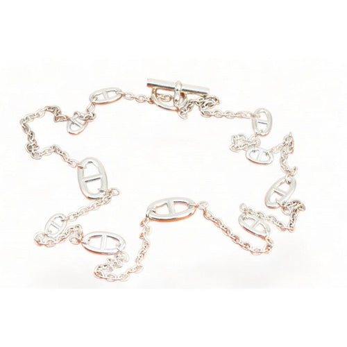 Collier HERMES - Collier sautoir Farandol Argent 58 Facettes Fh