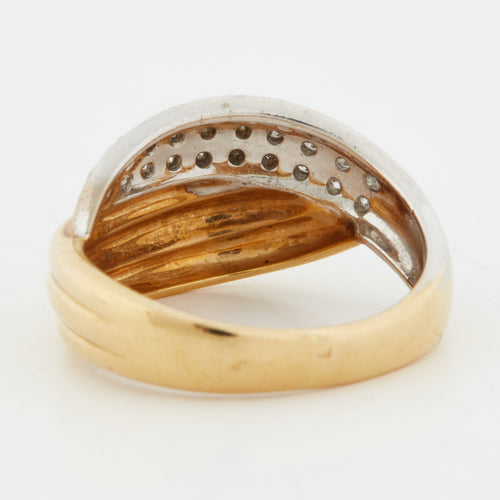 Bague 55 Bague 2 Ors Diamants 58 Facettes REF 4109/14