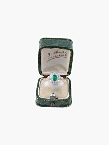 Bague 54 Bague Marguerite Emeraude et diamants 58 Facettes