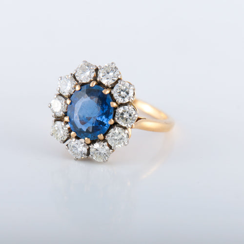 Bague 51 Bague Pompadour Saphir Diamants 58 Facettes