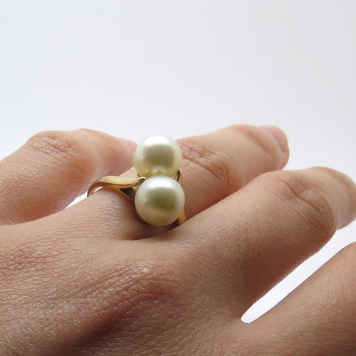 Bague Bague Toi & Moi Perles 58 Facettes