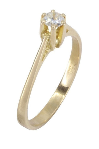 Bague 59 BAGUE SOLITAIRE DIAMANT 0.23 CARAT 58 Facettes 070901