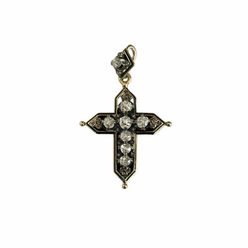 Pendentif Pendentif Croix Diamants taille coussin 58 Facettes 1161950