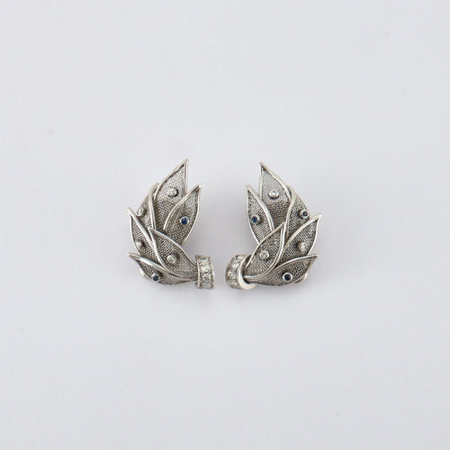 Boucles d'oreilles Boucles d'oreilles Feuillage Saphirs & Diamants 58 Facettes FL238