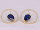 Boucles d'oreilles Boucle d'oreilles Or jaune Saphir Ceylan et Diamants 58 Facettes EAR111