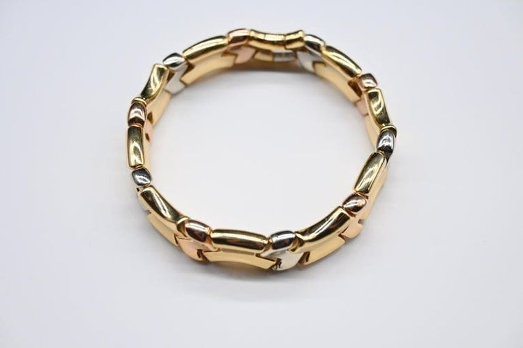 Bracelet Bracelet 3 Ors Maille Moderne 58 Facettes