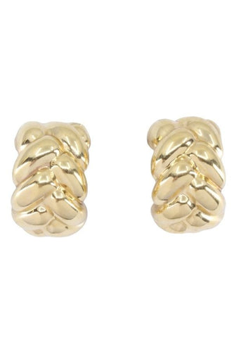 Boucles d'oreilles DEMI-CRÉOLES GODRONS 58 Facettes 076431