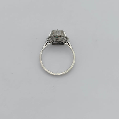 Bague 50 Bague solitaire en Or gris & Diamant 58 Facettes