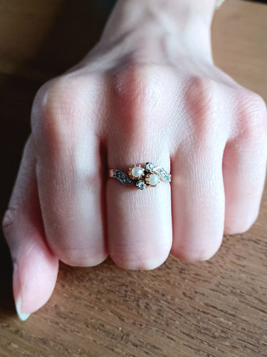 Bague 52.5 Bague Toi Et Moi Or Diamants Et Perles 58 Facettes 2308/1