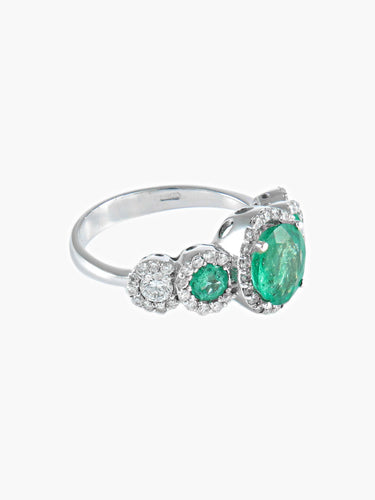 Bague 54 Bague Trilogie Emeraudes 58 Facettes