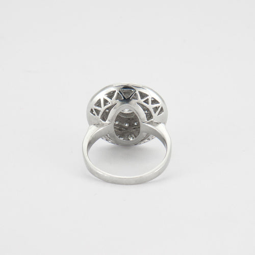 Bague 57 Bague Ronde Diamants 58 Facettes B01091