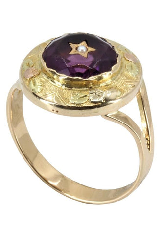 Bague 54 BAGUE AMÉTHYSTE NAPOLÉON III 58 Facettes 054341