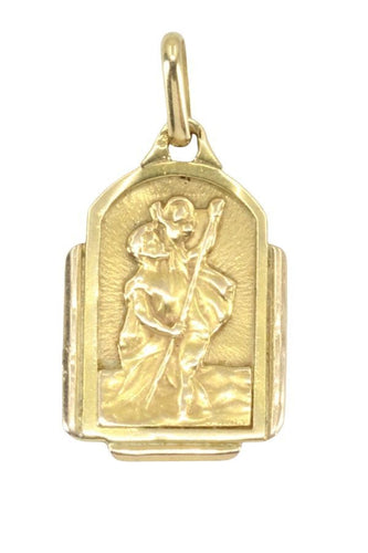 Pendentif MÉDAILLE SAINT CHRISTOPHE ART-DÉCO 58 Facettes 045251