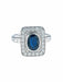 Bague 54 BAGUE  OR BLANC SAPHIR/DIAMANTS 58 Facettes 418 50070