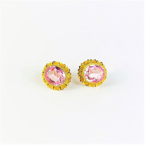 Boucles d'oreilles Boucles d'oreilles Or Jaune Topazes Roses 58 Facettes 20400000592
