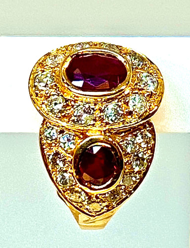 Boucles d'oreilles Boucles d’oreilles Rubis Diamants 58 Facettes AB236