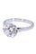 Bague 55 Solitaire Or blanc Diamant 58 Facettes 082401