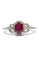Bague Bague femme or blanc diamants et rubis 58 Facettes