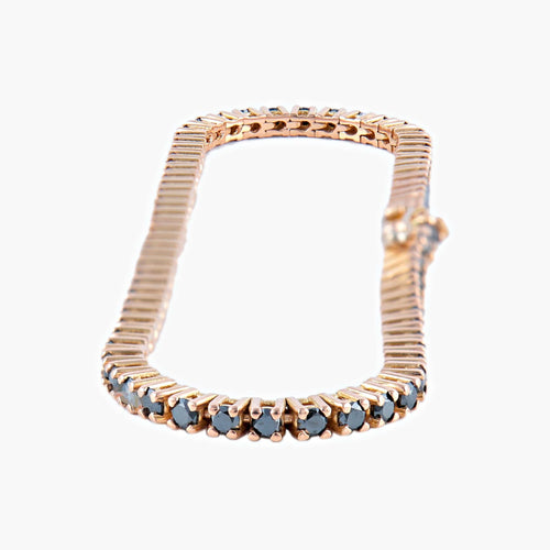 Bracelet Bracelet Tennis Diamants noirs 58 Facettes