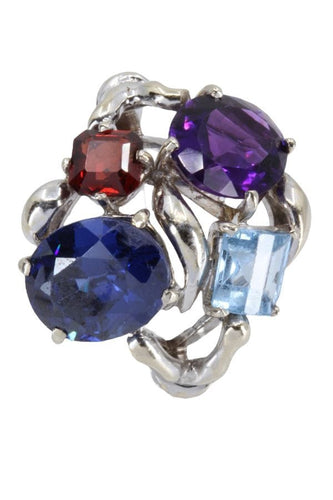 Bague 54 BAGUE MODERNE PIERRES FINES 58 Facettes 057731