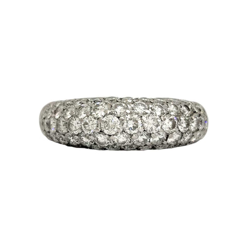 Bague 53 Bague jonc or blanc pavage diamants 58 Facettes 1-1142/1