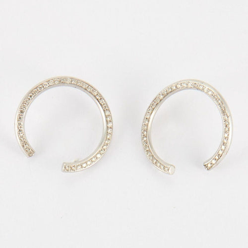 Boucles d'oreilles Boucles d'oreilles en Or blanc & diamants 58 Facettes