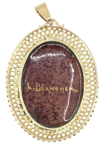 Pendentif PENDENTIF MINIATURE PORCELAINE DE LIMOGES 58 Facettes 049631