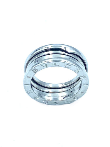 Bague 52 BVLGARI. Collection BZERO1, bague or blanc 18K 58 Facettes