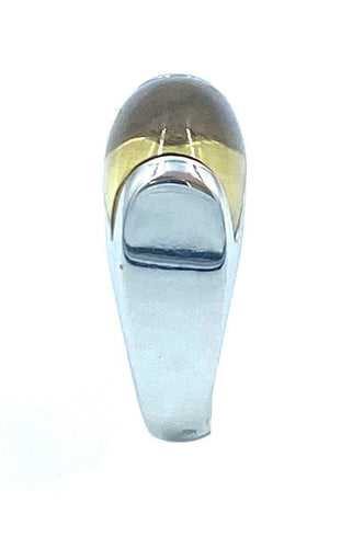 Bague 51 BVLGARI - Bague Tronchetto or blanc et citrine 58 Facettes