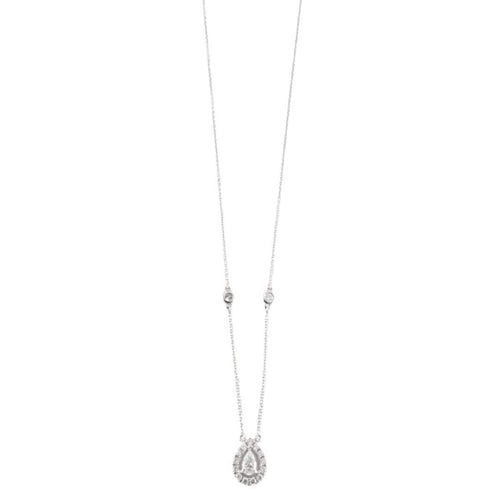Collier Collier Or blanc Diamants 58 Facettes