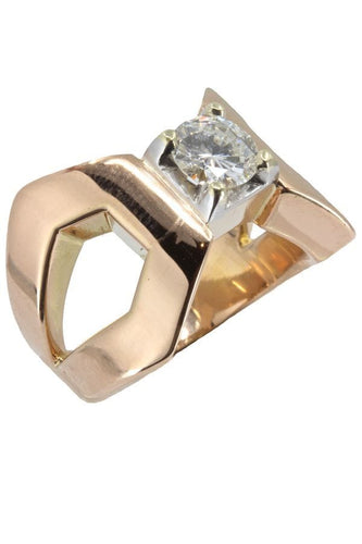 Bague 54 SOLITAIRE MODERNE DIAMANT 0.84 CARAT 58 Facettes 039071