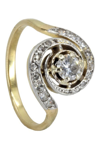 Bague BAGUE TOURBILLON ART-NOUVEAU DIAMANTS 58 Facettes 053261
