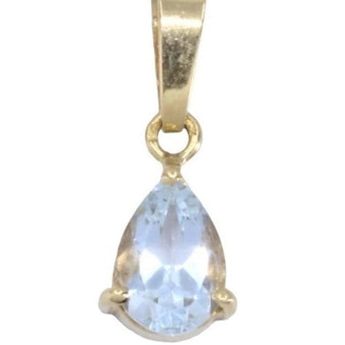 Pendentif Pendentif moderne en or jaune, aigue marine 58 Facettes 062451