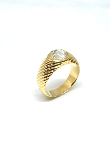 Bague Bague Jonc diamant losange 58 Facettes