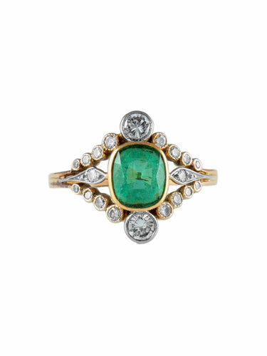 Bague 60 Bague Émeraude Diamants 58 Facettes 1462