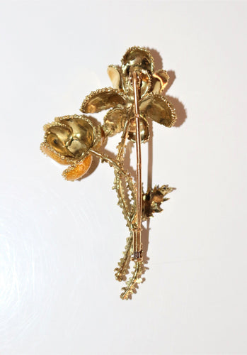 Broche Broche Fleurs émail 58 Facettes 485