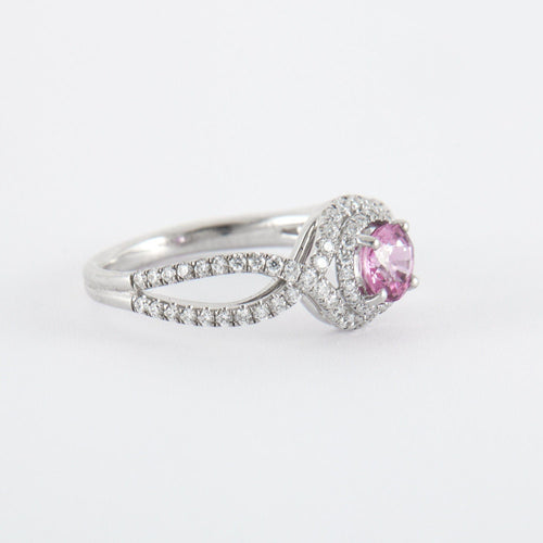 Bague 52 Bague Tentation Saphir Rose Diamants 58 Facettes 2.314