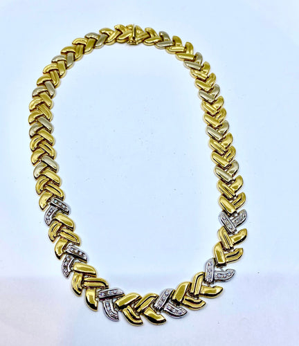 Collier Collier 2 ors Diamants 58 Facettes AB238